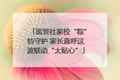 医警社家校“粽”情守护 家长直呼这波联动“太贴心”