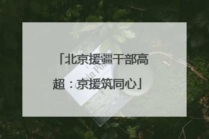 北京援疆干部高超：京援筑同心