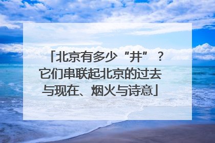 北京有多少“井”？它们串联起北京的过去与现在、烟火与诗意