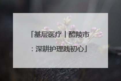 基层医疗丨醴陵市：深耕护理践初心