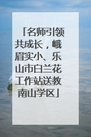名师引领共成长，峨眉实小、乐山市白兰花工作站送教南山学区