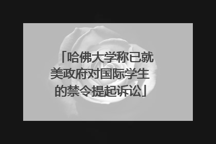 哈佛大学称已就美政府对国际学生的禁令提起诉讼