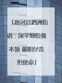 唐河县泗洲街道：深学细悟强本领 履职尽责担使命