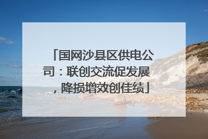 国网沙县区供电公司：联创交流促发展，降损增效创佳绩