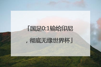 国足0:1输给印尼，彻底无缘世界杯