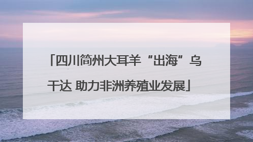 四川简州大耳羊“出海”乌干达 助力非洲养殖业发展