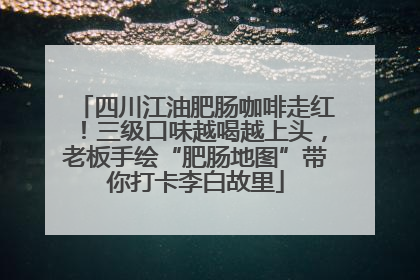 四川江油肥肠咖啡走红！三级口味越喝越上头，老板手绘“肥肠地图”带你打卡李白故里