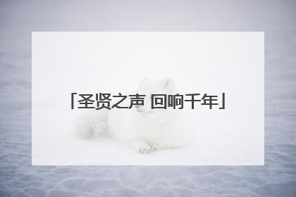 圣贤之声 回响千年