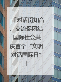 对话觅知音、交流促团结 国际社会共庆首个“文明对话国际日”