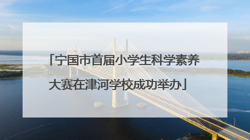 宁国市首届小学生科学素养大赛在津河学校成功举办