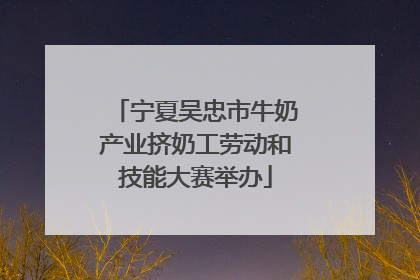 宁夏吴忠市牛奶产业挤奶工劳动和技能大赛举办