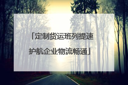 定制货运班列提速 护航企业物流畅通