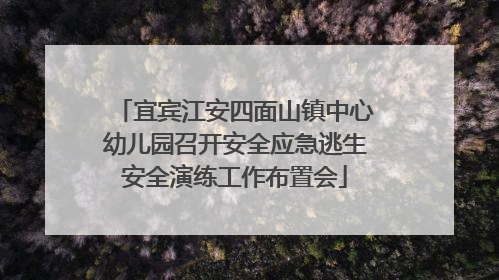 宜宾江安四面山镇中心幼儿园召开安全应急逃生安全演练工作布置会