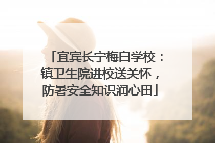宜宾长宁梅白学校：镇卫生院进校送关怀，防暑安全知识润心田