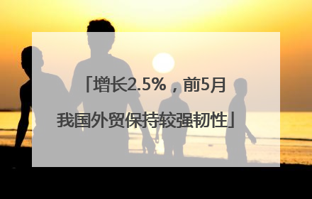 增长2.5%，前5月我国外贸保持较强韧性