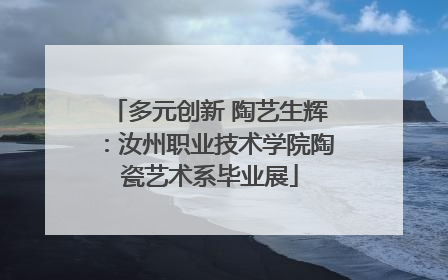 多元创新 陶艺生辉：汝州职业技术学院陶瓷艺术系毕业展