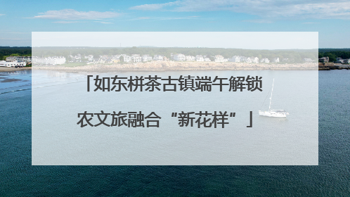 如东栟茶古镇端午解锁农文旅融合“新花样”