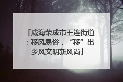 威海荣成市王连街道：移风易俗，“移”出乡风文明新风尚