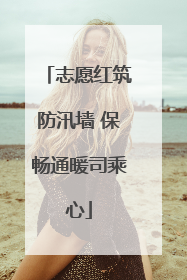 志愿红筑防汛墙 保畅通暖司乘心
