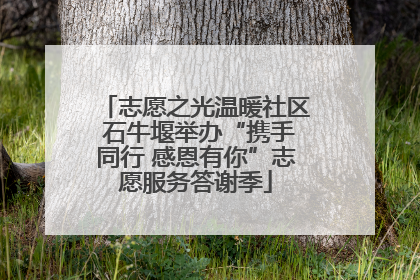 志愿之光温暖社区 石牛堰举办“携手同行 感恩有你”志愿服务答谢季