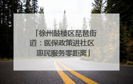 徐州鼓楼区琵琶街道：医保政策进社区 惠民服务零距离