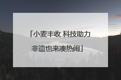 小麦丰收 科技助力 非遗也来凑热闹