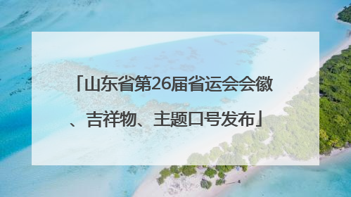 山东省第26届省运会会徽、吉祥物、主题口号发布