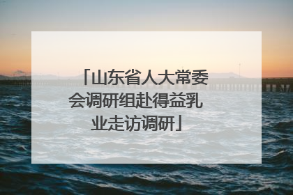 山东省人大常委会调研组赴得益乳业走访调研