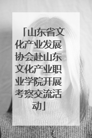 山东省文化产业发展协会赴山东文化产业职业学院开展考察交流活动