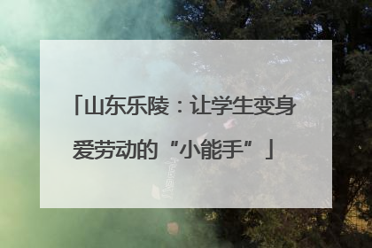 山东乐陵：让学生变身爱劳动的“小能手”