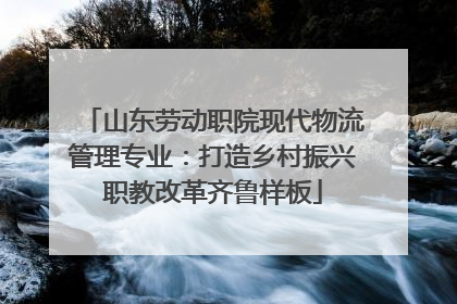 山东劳动职院现代物流管理专业：打造乡村振兴职教改革齐鲁样板