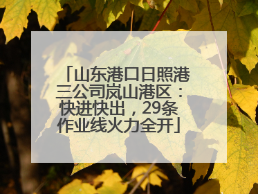 山东港口日照港三公司岚山港区：快进快出，29条作业线火力全开