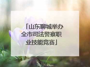 山东聊城举办全市司法警察职业技能竞赛