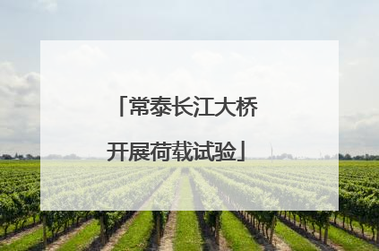 常泰长江大桥开展荷载试验
