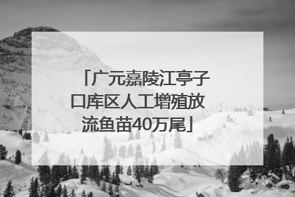 广元嘉陵江亭子口库区人工增殖放流鱼苗40万尾