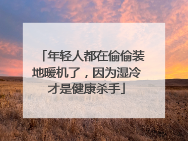 年轻人都在偷偷装地暖机了,因为湿冷才是健康杀手