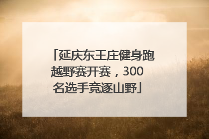 延庆东王庄健身跑越野赛开赛，300名选手竞逐山野