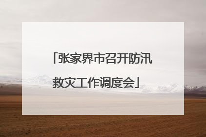 张家界市召开防汛救灾工作调度会