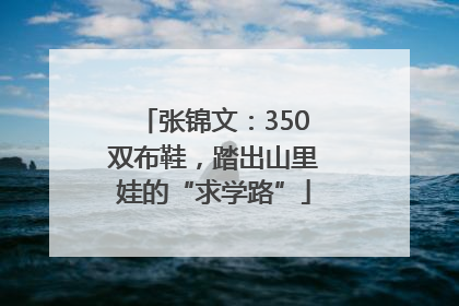 张锦文：350双布鞋，踏出山里娃的“求学路”