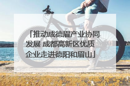 推动成德眉产业协同发展 成都高新区优质企业走进德阳和眉山