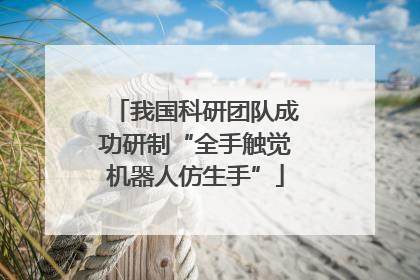 我国科研团队成功研制“全手触觉机器人仿生手”