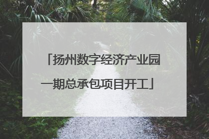 扬州数字经济产业园一期总承包项目开工