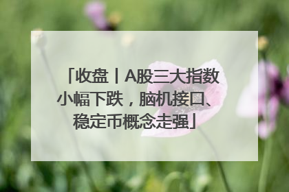 收盘丨A股三大指数小幅下跌，脑机接口、稳定币概念走强