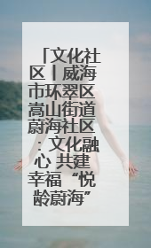 文化社区丨威海市环翠区嵩山街道蔚海社区：文化融心 共建幸福“悦龄蔚海”
