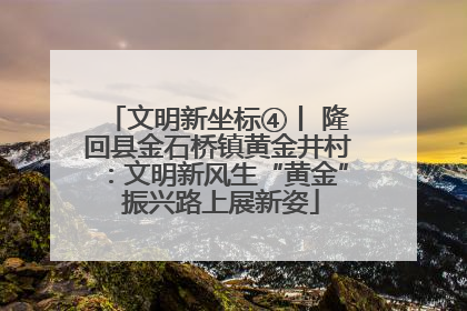文明新坐标④丨 隆回县金石桥镇黄金井村：文明新风生“黄金” 振兴路上展新姿