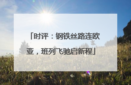 时评：钢铁丝路连欧亚，班列飞驰启新程