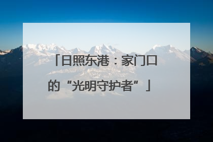 日照东港：家门口的“光明守护者”