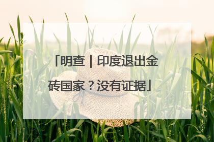 明查｜印度退出金砖国家？没有证据