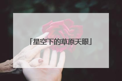 星空下的草原天眼