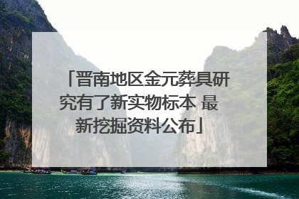 晋南地区金元葬具研究有了新实物标本 最新挖掘资料公布